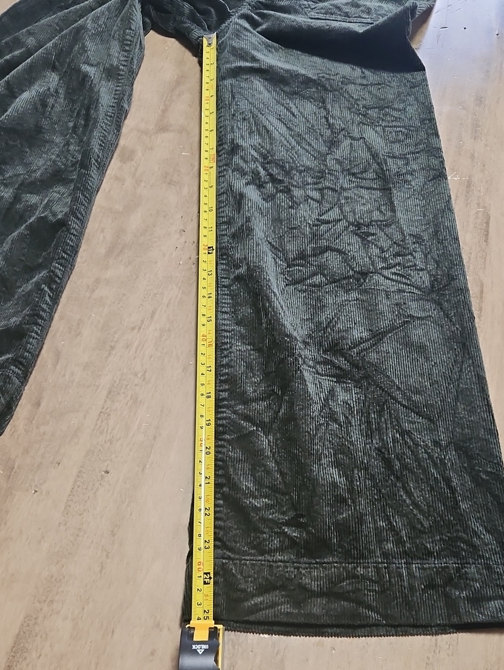 Anthropologie Maeve Collette Green Wide-Leg Corduroy Pants Size 26 - Picture 7 of 13